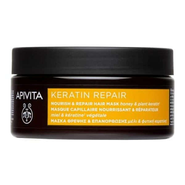 Apivita Keratin Repair Nourish Μάσκα Θρέψης & Επανόρθωσης Με Μέλι & Φυτική Κερατίνη Για Ξηρά Μαλλιά 200ml