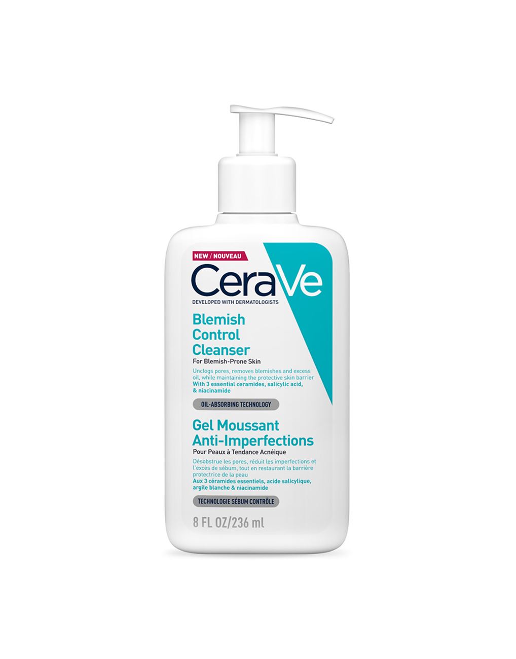 Cerave Blemish Control Cleanser Gel Καθαρισμού Προσώπου Για Δέρμα Με Τάση Ακμής 236ml