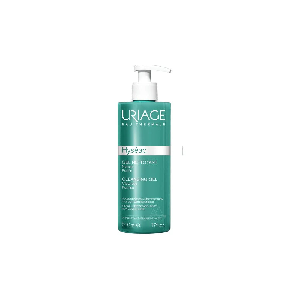 Uriage Uriage Hyseac Cleansing Gel Καθαρισμός Προσώπου για Μικτές Προς Λιπαρές Επιδερμίδες 500ml