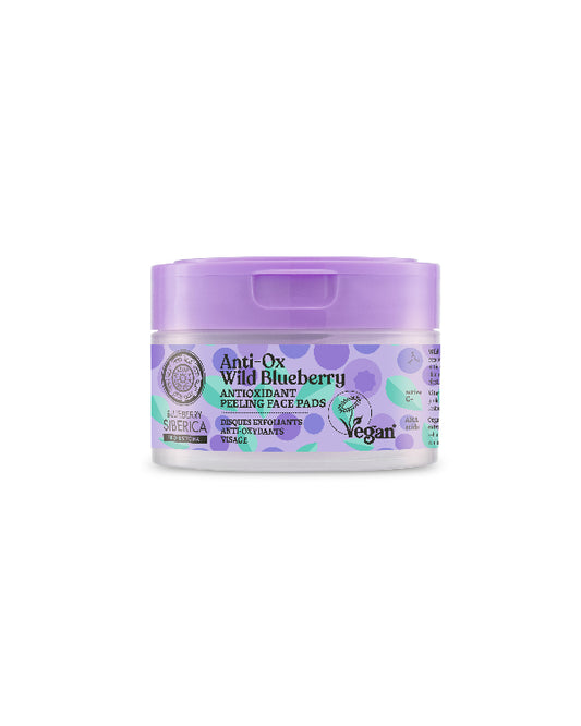 Natura Siberica Blueberry Siberica, Αντιοξειδωτικά Peeling Pads Προσώπου, 20τμχ