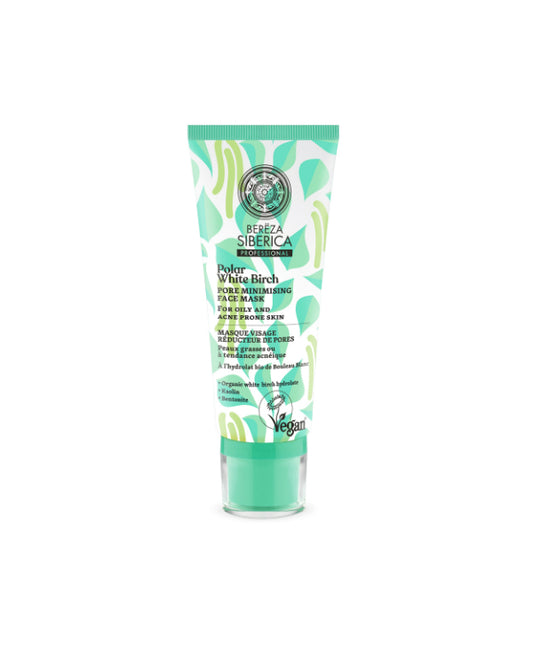 NATURA SIBERICA- Polar White Birch Pore Minimising Face Mask, for oily & acne prone skin 100 ml